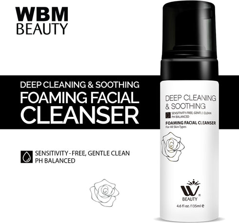 WBM BEAUTY Foaming Facial Cleanser | 4.2 Fluid Ounce